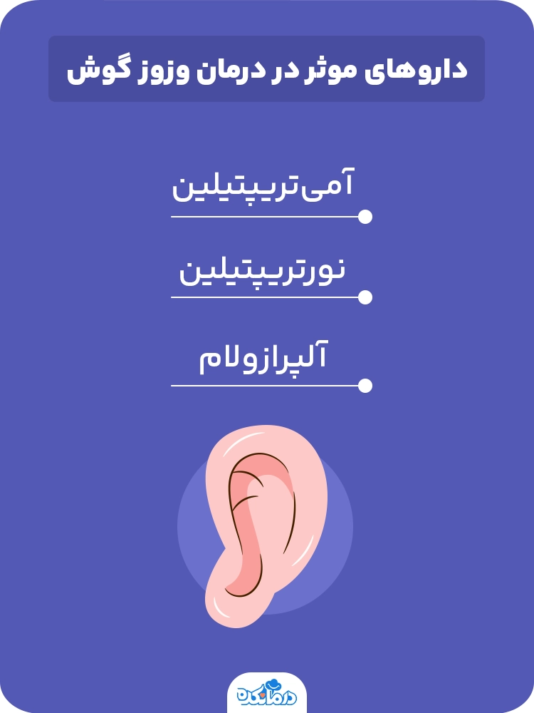  اینفوگرافیک داروهای موثر در درمان صدا دادن گوش