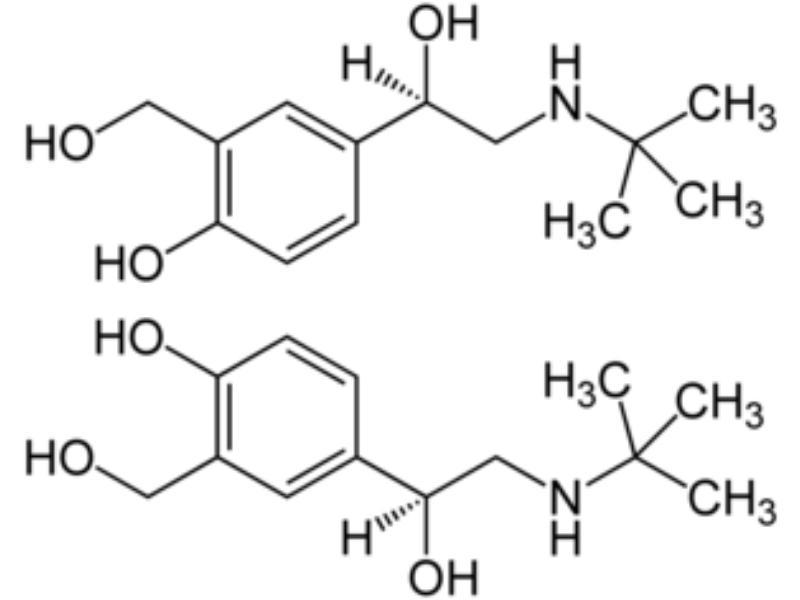 ساختار شیمیایی سالبوتامول