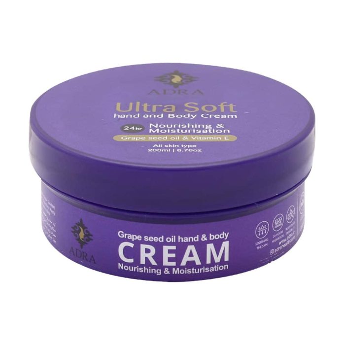 Adra face and body cream with grape seed oil