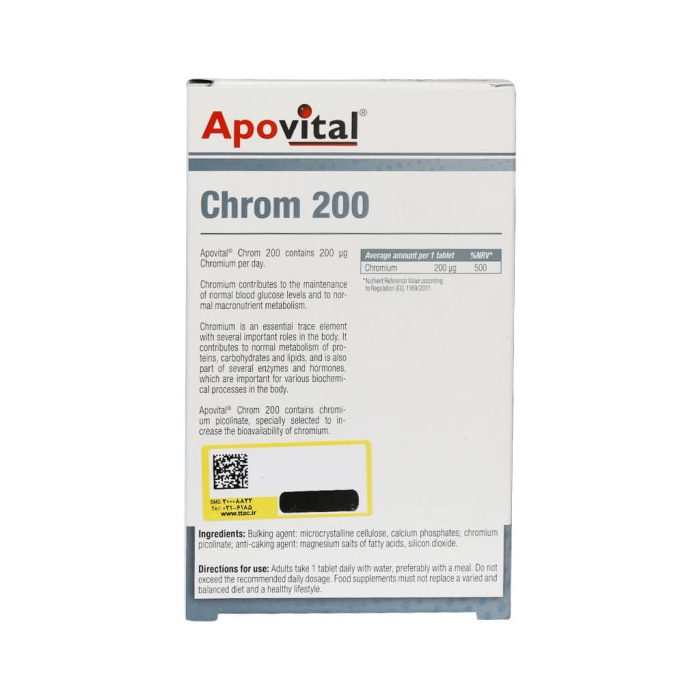 Apovital Chrom 200 mcg 30 Tablets 2