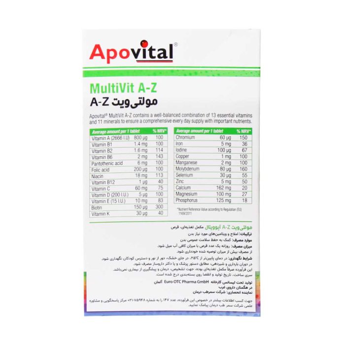 Apovital Multivit A To Z 30 Tablets