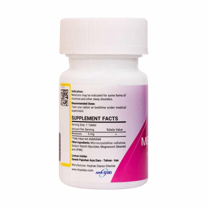 Arya Daru Melatonin 5mg 30 FcTablets