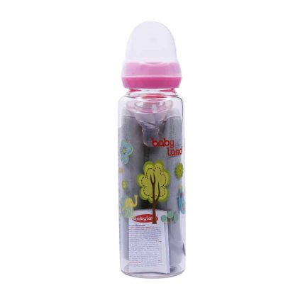 Baby land pyrex feeding bottle with cover