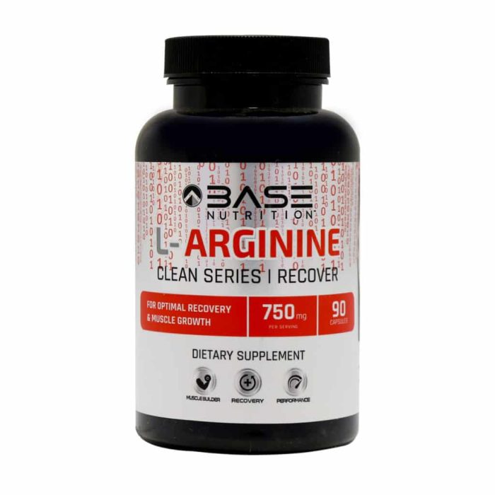 Base Nutrition L Arginine 750 Mg 90 Caps