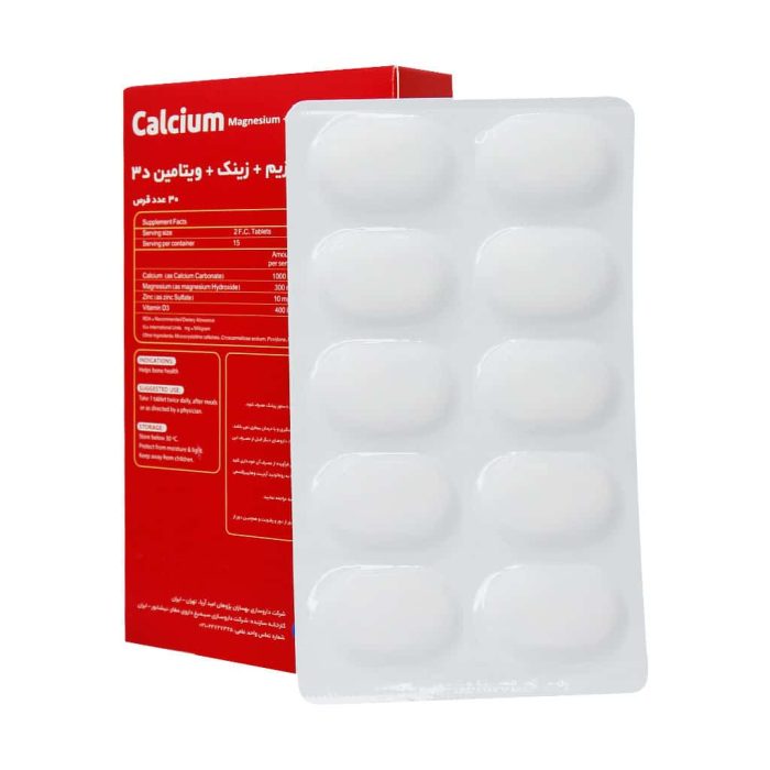 Behsazan Calcium Magnesium Zinc Vit D3 F.C Tabs