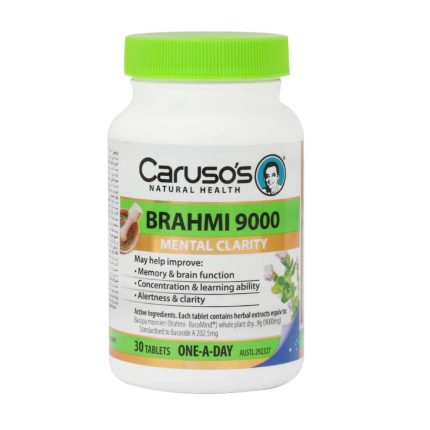 Carusos Natural Health Brahmi 9000 30 Tablets