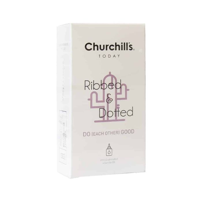 Churchills Ribbed Dotted Do Good Condom 12 Pcs