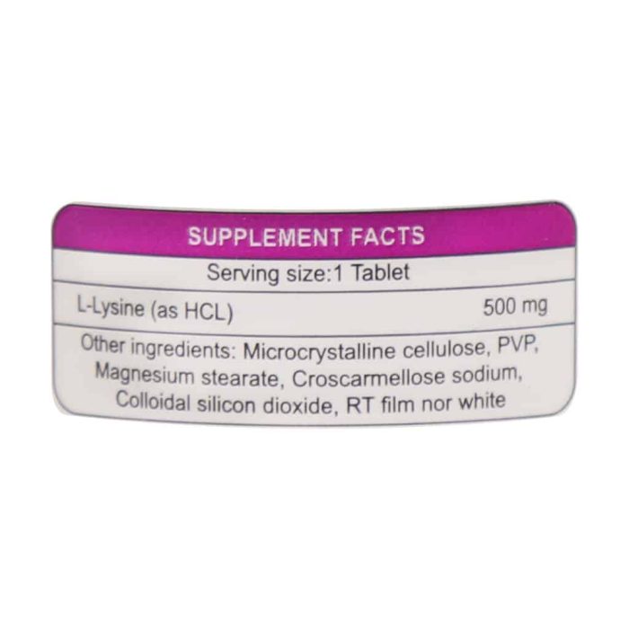 Daana Pharma L Lysine 500 mg Tablets