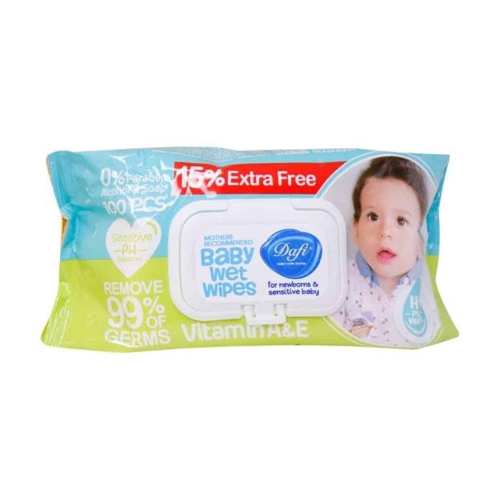 Dafi Calendula Baby Wet Wipes 100 Pcs