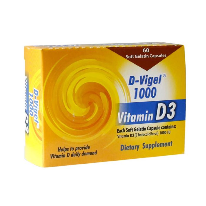 Dana D Vigel 1000 Vitamin D3 60 Caps