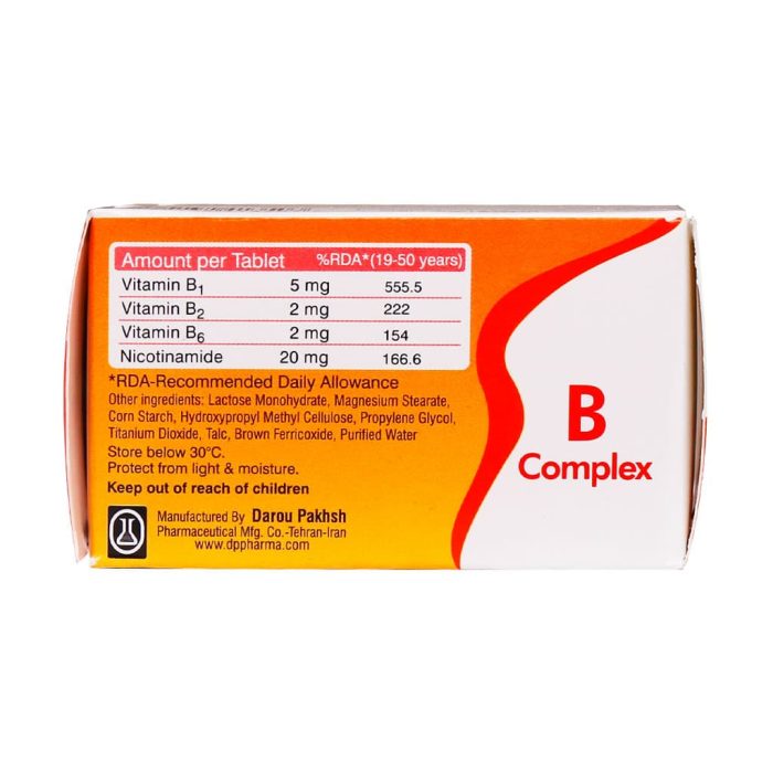 Daru Pakhsh Vitamin B Complex 100 Tablet