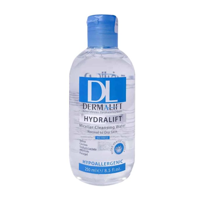 Dermalift Hydralift Micellar Cleansing Water For Normal To Dry Skin 250 ml