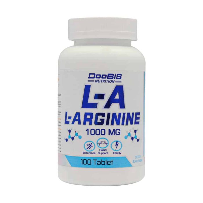 Doobis L Arginine 1000 Mg 100 Tabs