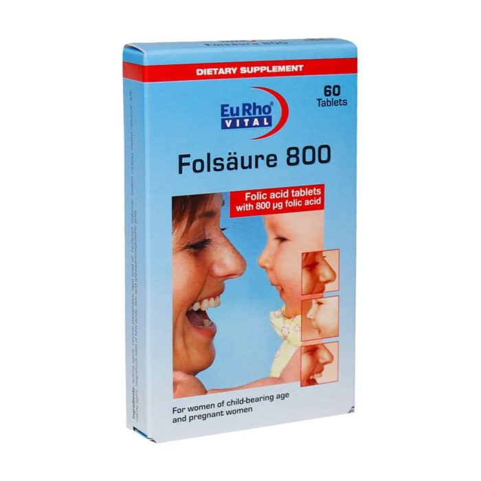 EuRho Vital Folic Acid 60 Cap