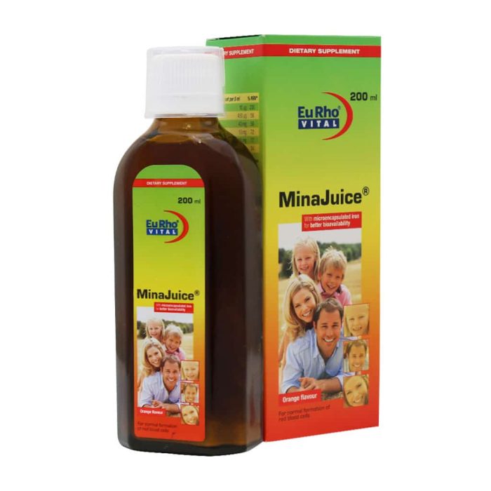 EuRho Vital Mina Juice 200