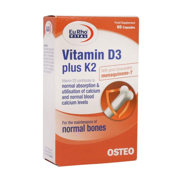 Eurho Vital Vitamin D3 1000 IU K2 60 Cap