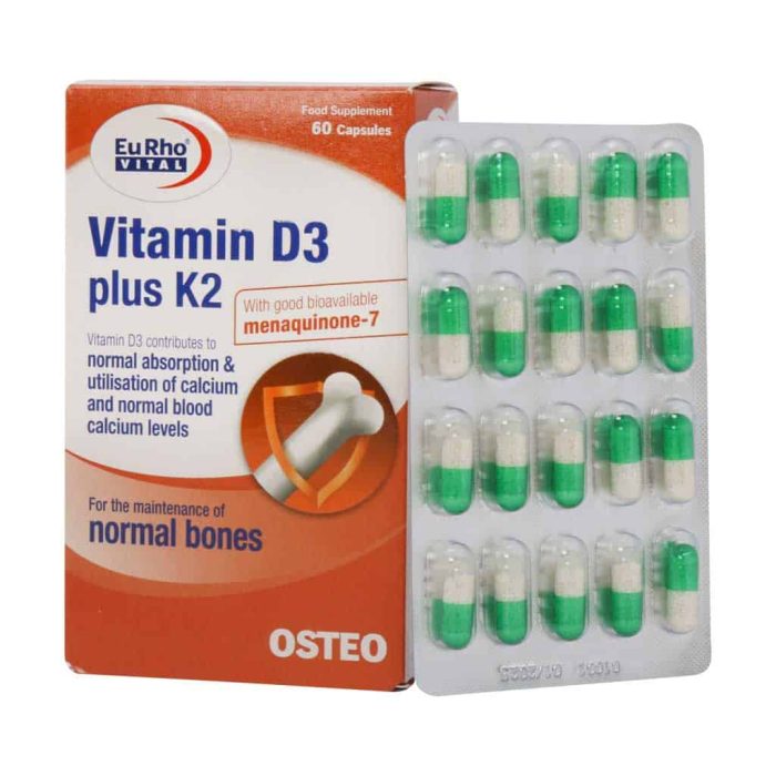 Eurho Vital Vitamin D3 1000 IU K2 Caps