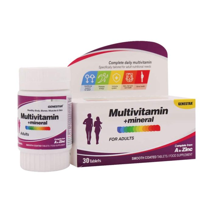 Genestar Multi Vitamin Minral 30 Tabs