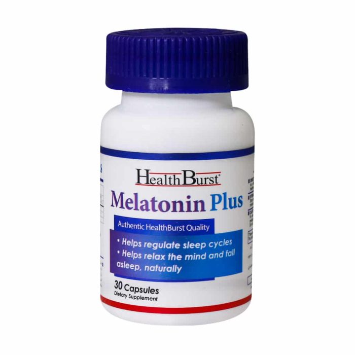 Health Burst Melatonin Plus 30 Capsules