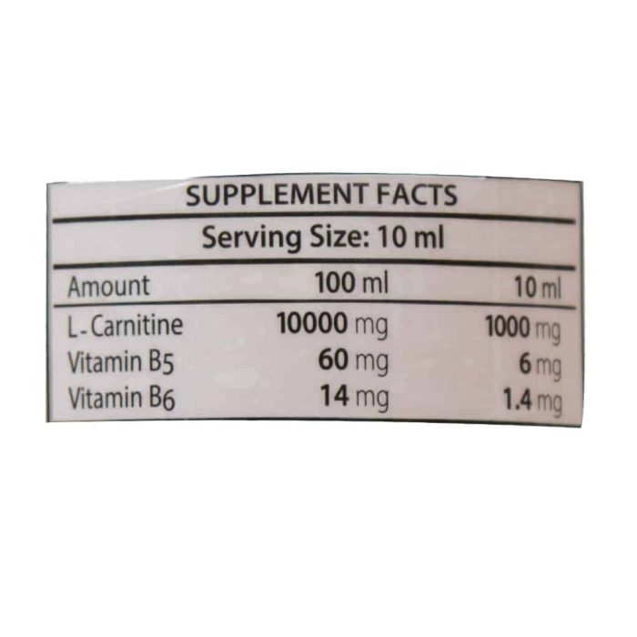 Healthica L Carnitine 1000 Mg Liquid 500