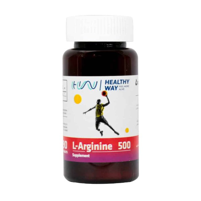 Healthy Way L Arginine 500 mg 90 Tablets