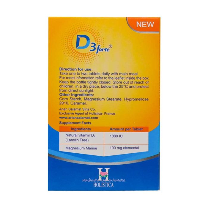 Holistica D3forte Vitamin 30 Tabs