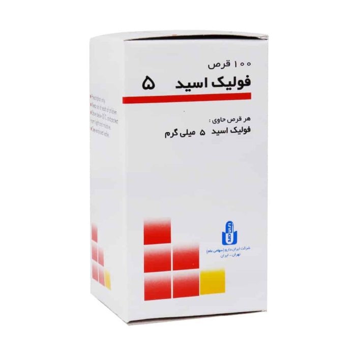 Iran Daru Folic Acid 5 mg Tablets