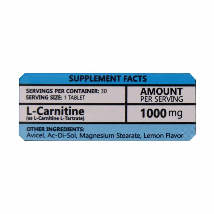 M Plus L Carnitine 1000 mg 30 Tab