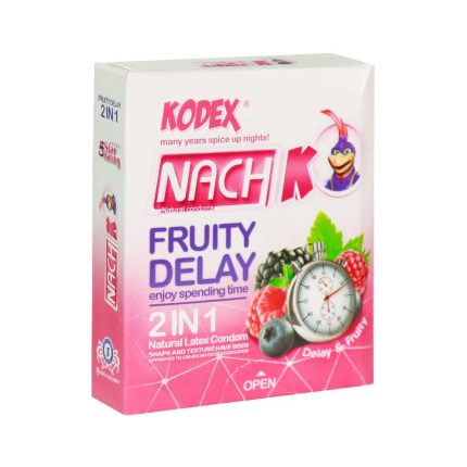 Nach Kodex Total 2 In 1 Model Fruity Delay Condoms 4 Pcs