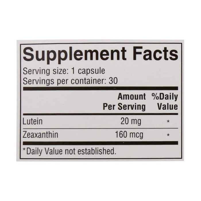 Naturefit Lutein 20 Mg Caps