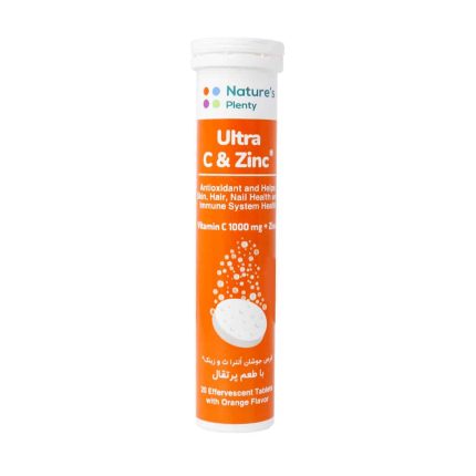 Natures Plenty Ultra C and Zinc 20 Effervescent Tablets