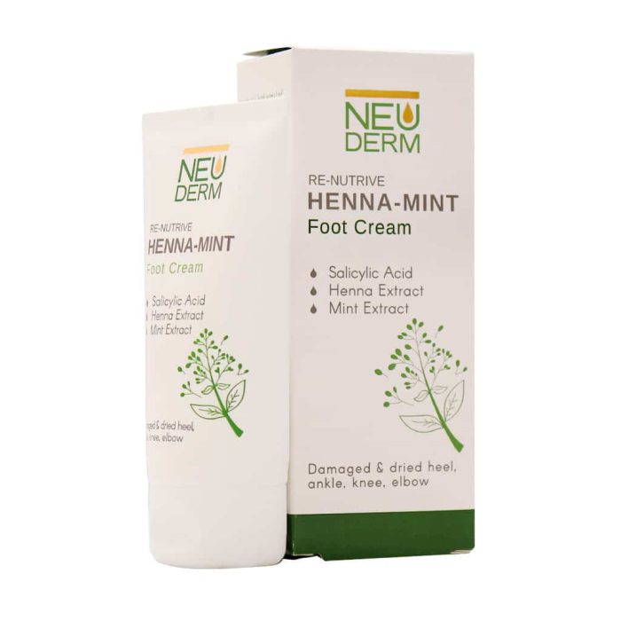 Neuderm Re Nutrive Henna Mint Foot Cream 1