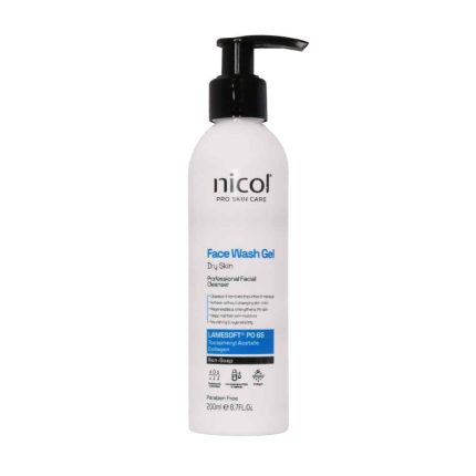 Nicol Face Wash Gel For Fry Skin 200 Ml