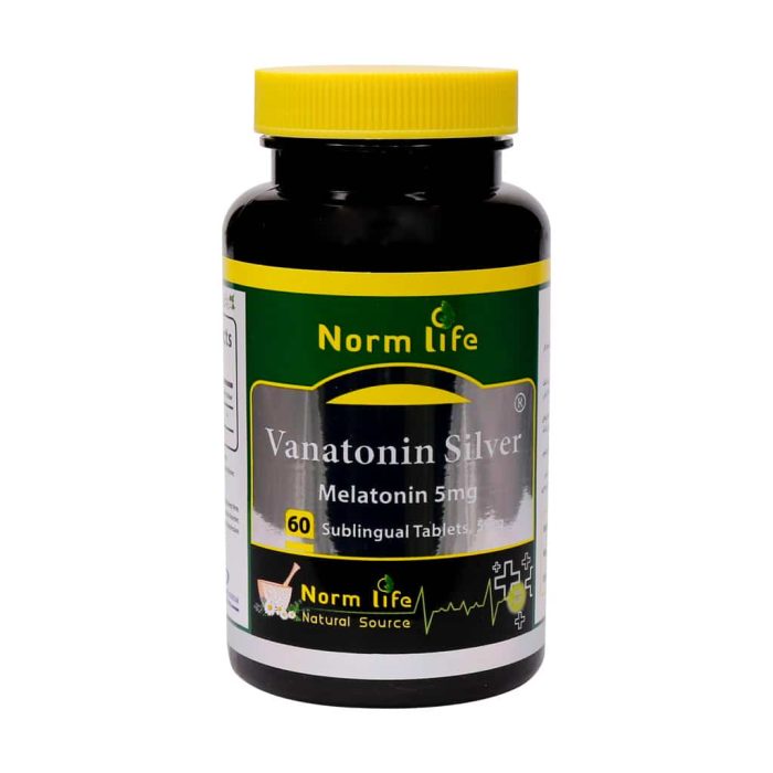 Norm Life Vanatonin Silver 60 Sublingual Tablets