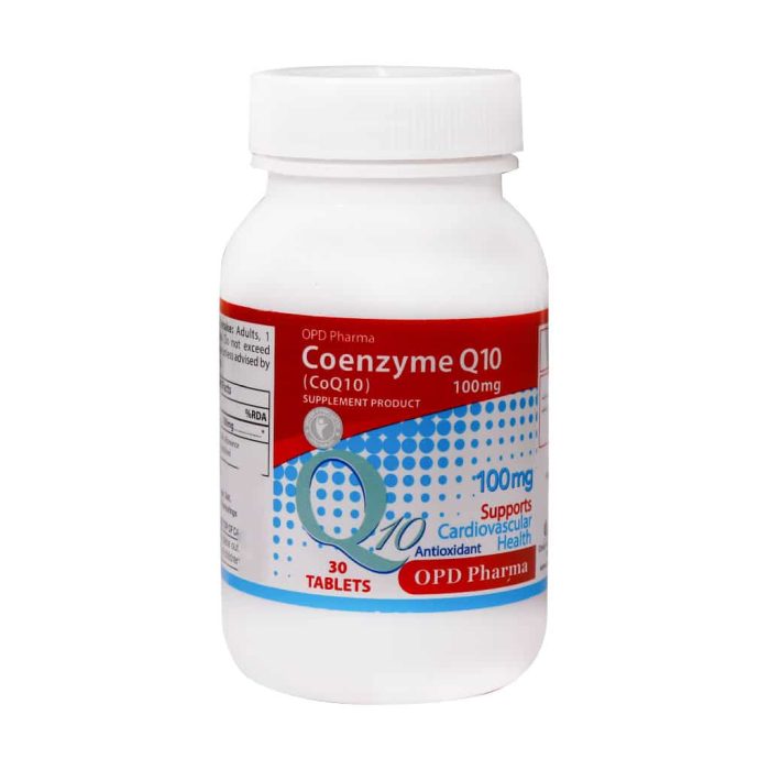 OPD Pharma Coenzyme Q10 100 mg 30 Tablets