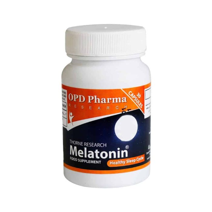 OPD Pharma Thorne Research Melatonin 30 Capsules