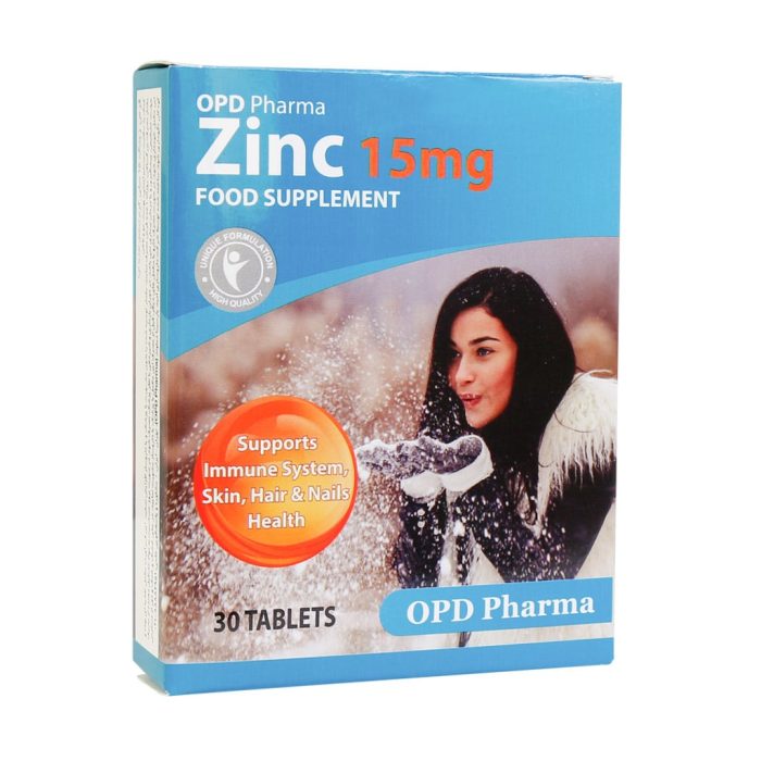 Opd Pharma Zinc 15mg 30 Tablets