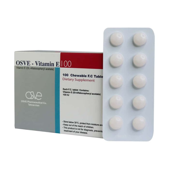 Osve Vitamin E 100 IU 100 Chewable F.C Tab