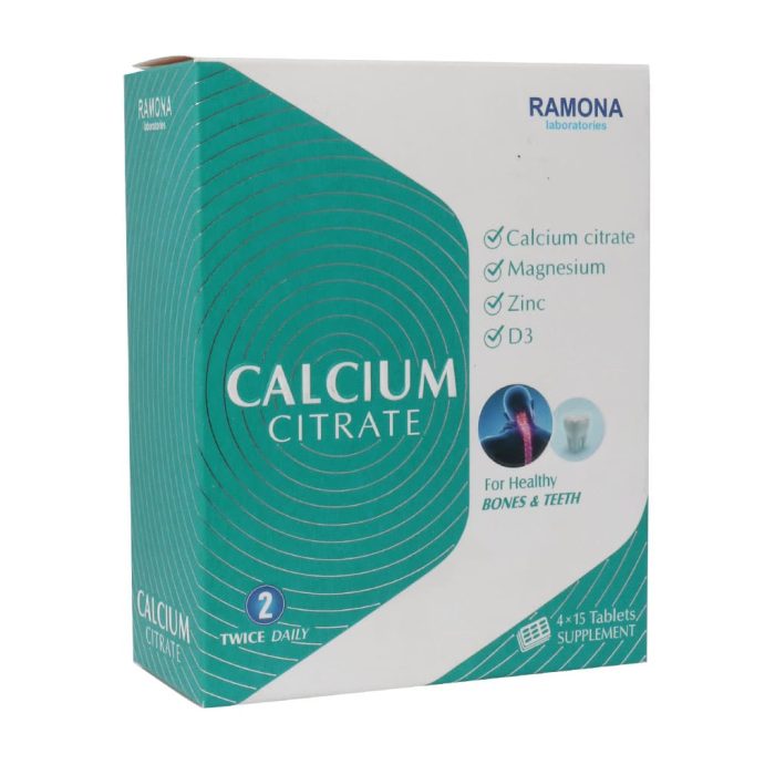 Ramona Laboratories Calcium Citrate 60 Tablets