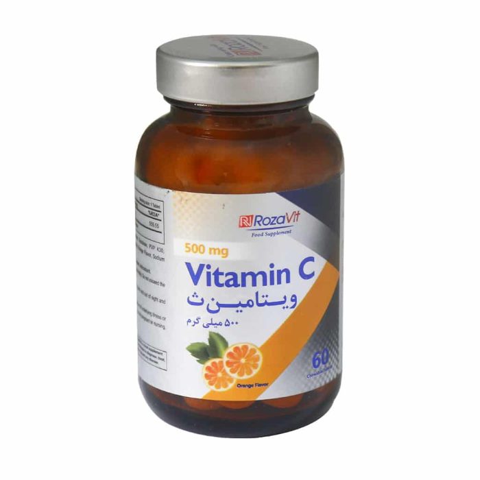 Rozavit Vitamin C 500 Mg 60 Chewab Tablets