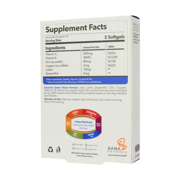 Sanaviva Smart Vision Softgels