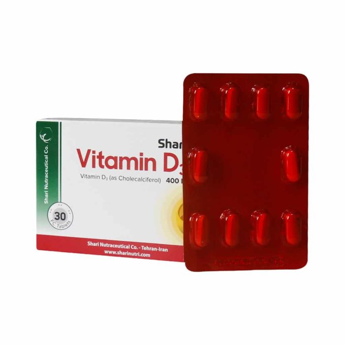 Shari Vitamin D3 400 IUFc Tablets