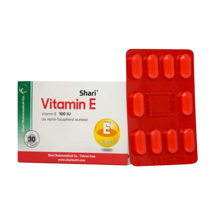 Shari Vitamin E 100 IU 30 FC Tab