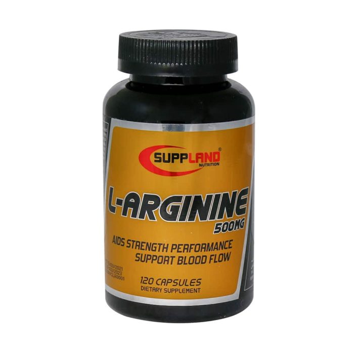 Suppland Nitrition L Arginine 500 mg 120 Capsules