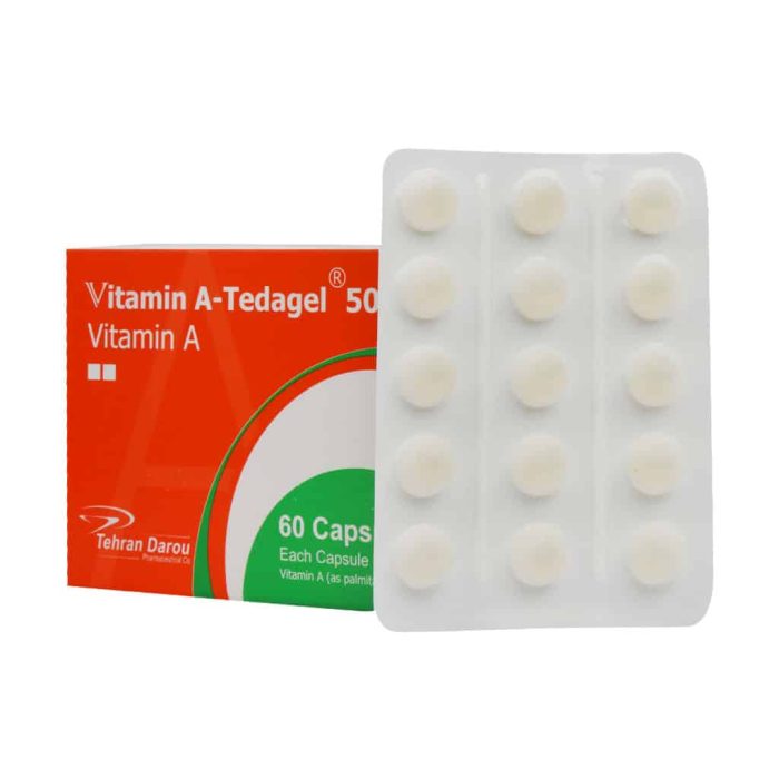 Tehran Darou Vitamin A Tedagel 50000 IU 60 Cap