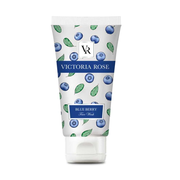 Victoria Rose Face wash gel containing blueberry extract suitable for oily skin