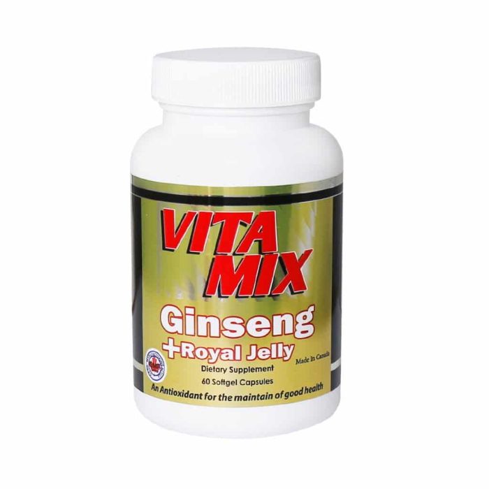 Vita Max Ginseng Royal Jelly 60 Softgel Capsules