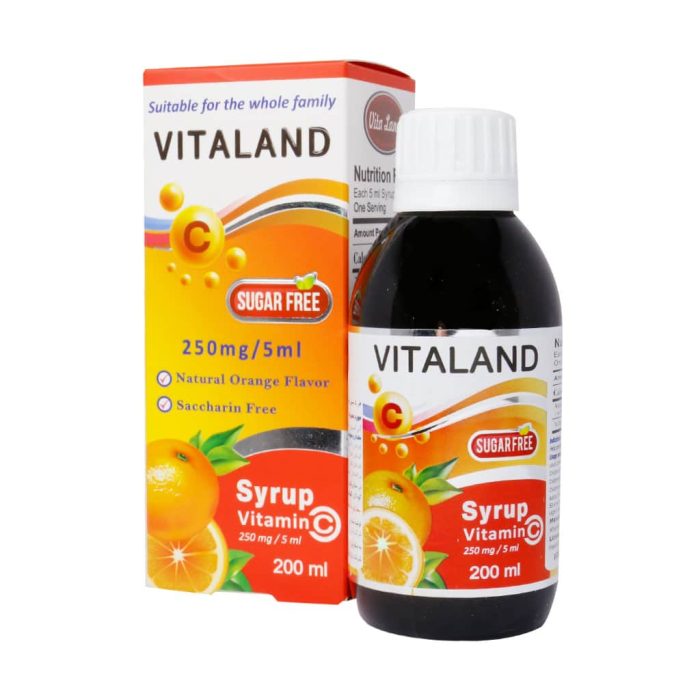 Vitaland Vitamin C Syrup 200 ml 2