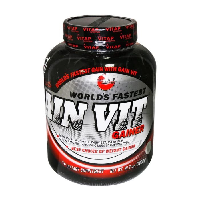 Vitap Nutrition Gain Vit Gainer Supplement 2600 gr 1