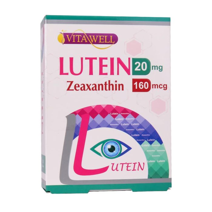 Vitawell Lutein 20 mg 30 Capsules